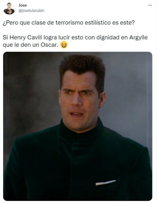 Meme; Henry Cavill aparece irreconocible en la película 'Argylle' y Twitter ya reaccionó