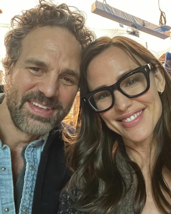 Selfie del actor Mark Ruffalo a lado de Jennifer Garner 