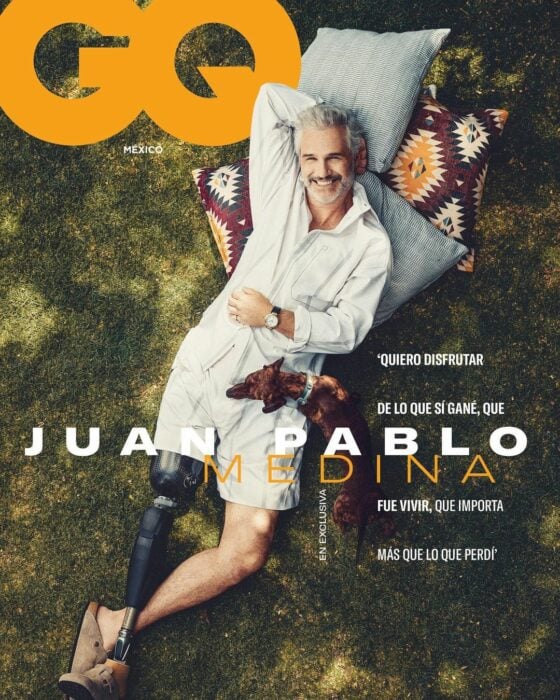 Juan Pablo Medina en la portada del mes de abril de la revista GQ México 