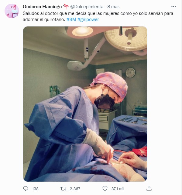 mujeres medicas en tiwtter