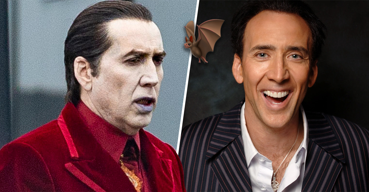 creepy?  This is what Nicolas Cage looks like as Dracula for the movie ‘Renfield’