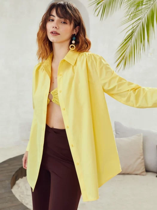 Brasier amarillo ;Outfits amarillos para darle la bienvenida a la primavera