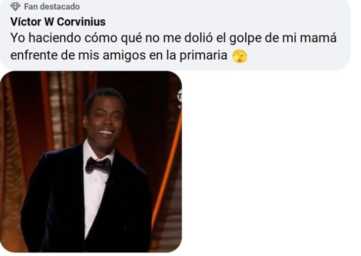 Meme del momento entre Will Smith y Chris Rock