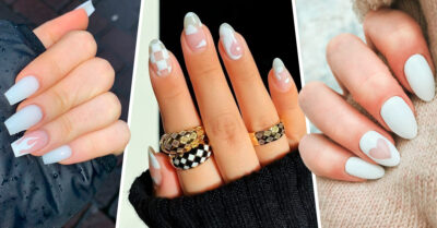 13 Hermosas manicuras en tono blanco que no se ven como pintadas con Liquid Paper