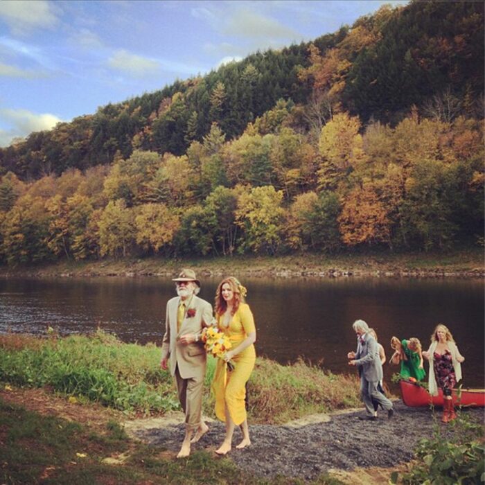 Amber Tamblyn el día de su boda