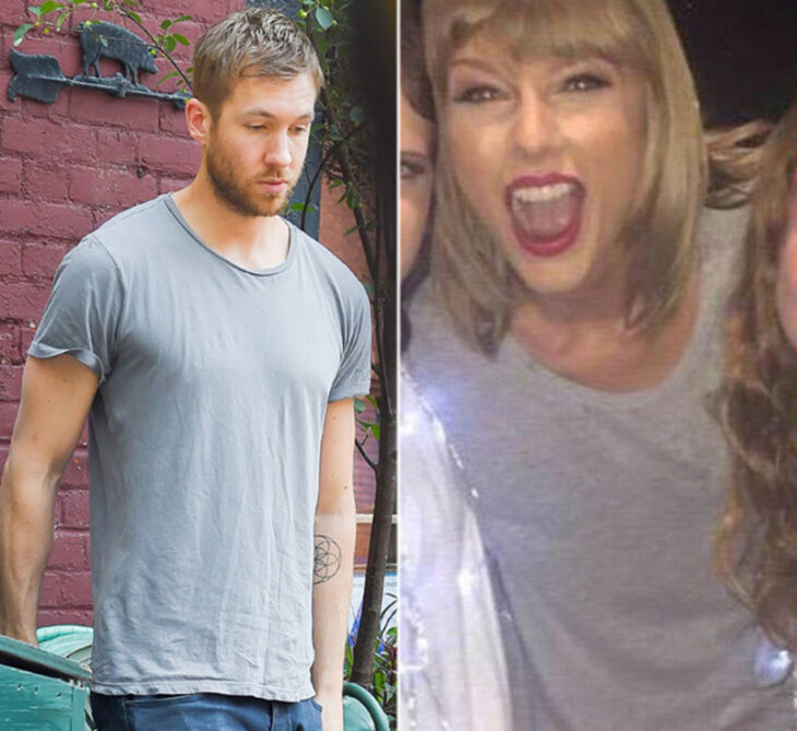 Taylor Swift y Calvin Harris con la misma playera