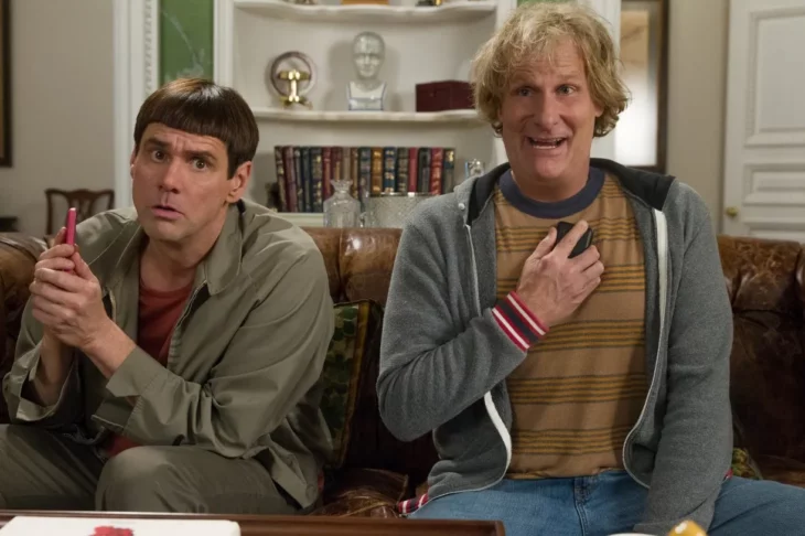 Jim Carrey y Harry Jeff Daniels en Una pareja de idiotas