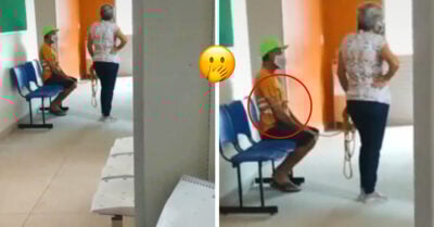 ¡No se escapó! Mujer lleva a su marido amarrado a vacunarse contra covid-19