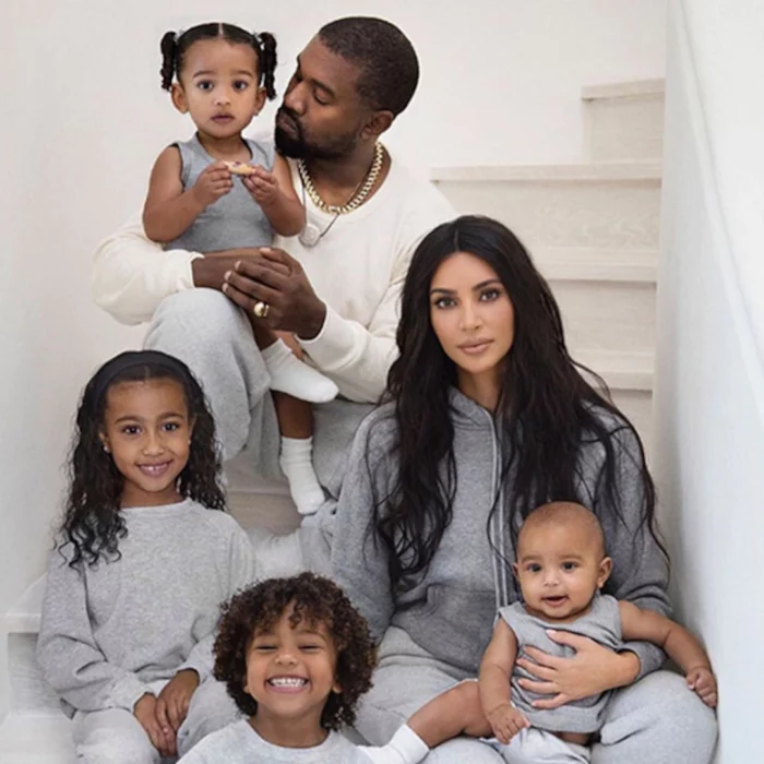 Kim Kardashian, Kanye West y sus cuatro hijos