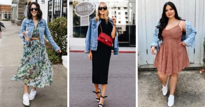 14 Outfits que te inspirarán a usar tu chamarra de mezclilla con vestidos