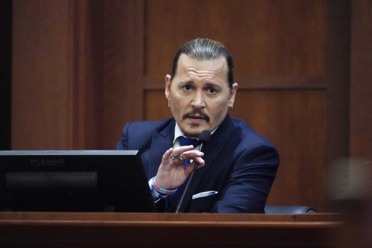 Johnny Depp testifying in Fairfax court