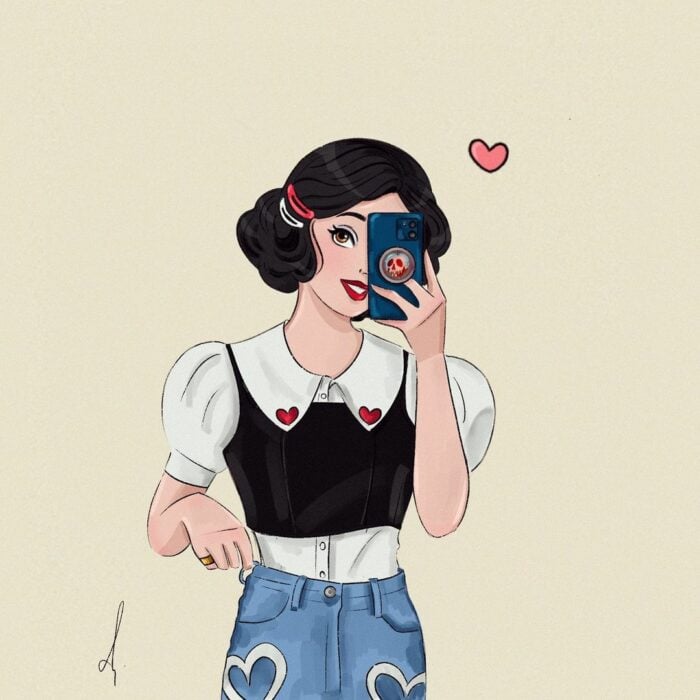 Blancanieves moderna ilustración