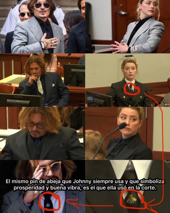 Images of the trial Amber Heard VS.  Johnny Depp