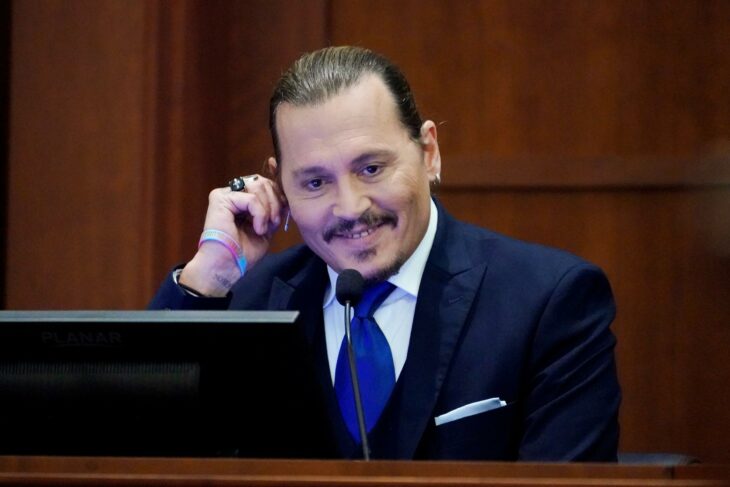 Actor Johnny Depp during libel trial against Amber Heard 2022