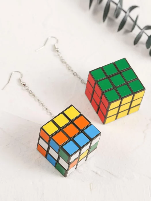 rubrik cubes; 13 earrings that only 'in' girls would dare to wear