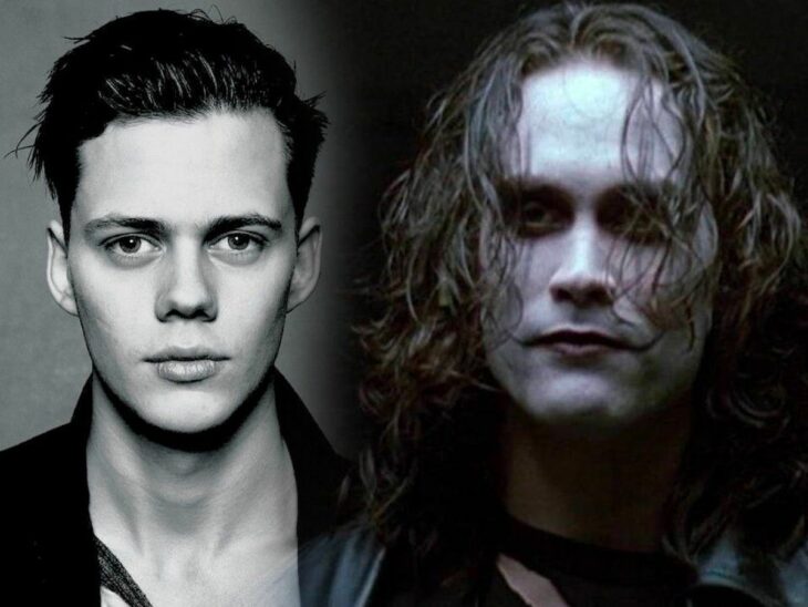 imagen comparativa de Bill Skarsgard en comparativa con el personaje de el cuervo de 1994