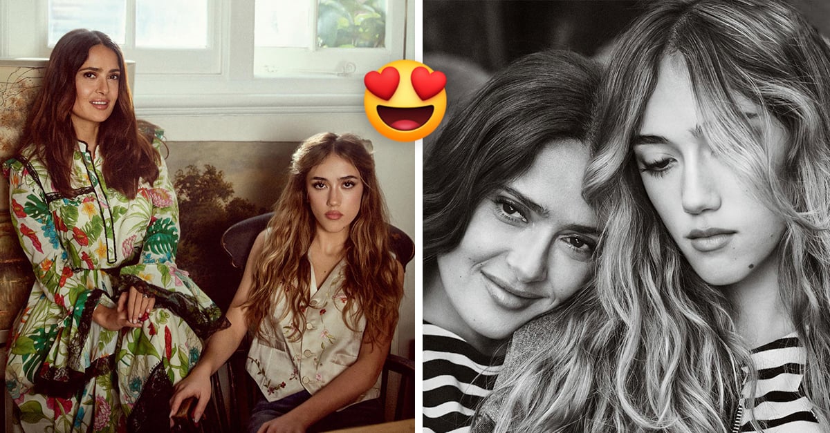 Salma Hayek poses for the first time with her daughter Valentina for Vogue magazine