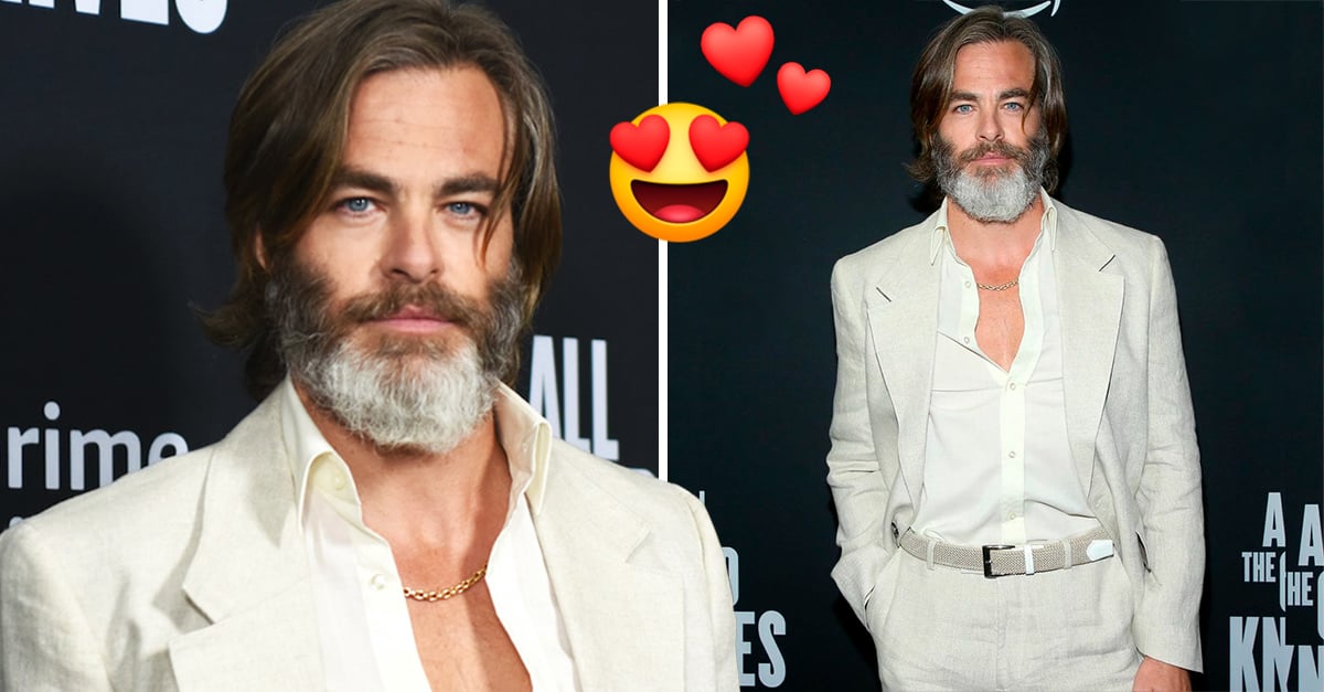 Chris Pine’s new look with which he looks gorgeous!  has us drooling