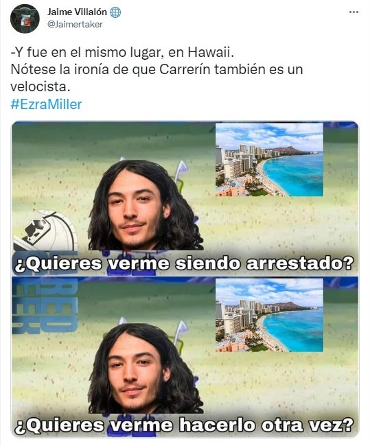 Tuit sobre Ezra Miller fue arrestado en Hawái por segunda vez y así reaccionó Twitter