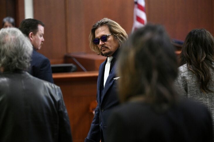 Actor Johnny Depp en la corte de Virginia 