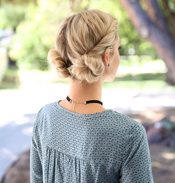 double bun bajho; Very simple updo ideas now that the heat has begun