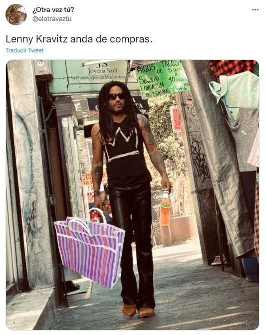 Lenny Kravitz's tweet presumes his visit to Mexico and Twitter responds with a wave of memes