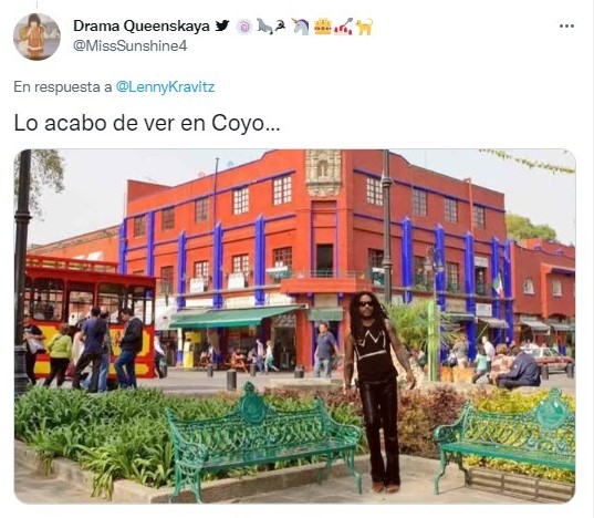 Lenny Kravitz's tweet presumes his visit to Mexico and Twitter responds with a wave of memes