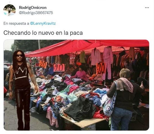 Lenny Kravitz's tweet presumes his visit to Mexico and Twitter responds with a wave of memes