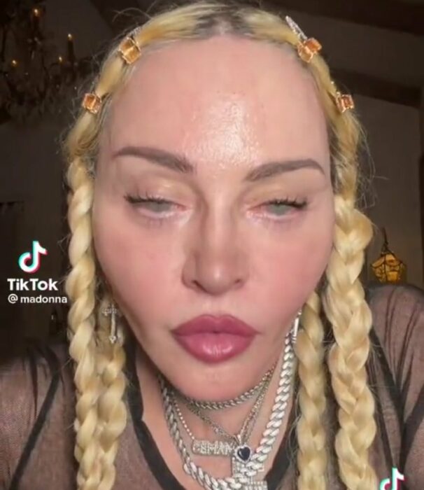 Captura de un video de Madonna en TikTok 