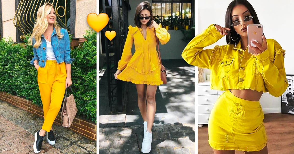 15 Lindos outfits amarillos para llenarte de energía