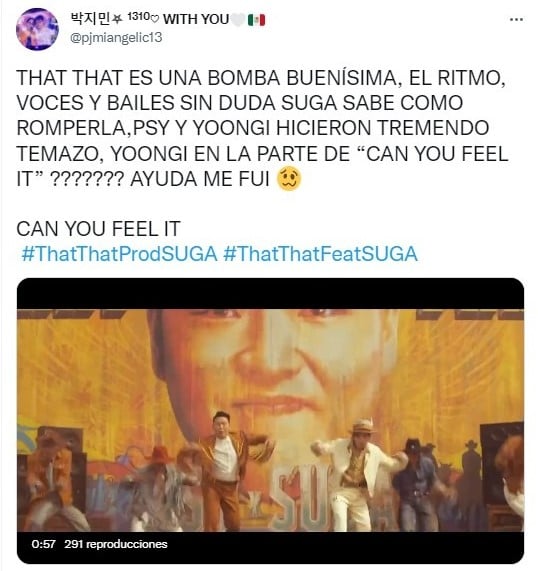 Tweet Suga of BTS and PSY premiere 'That That' and we can't stop dancing