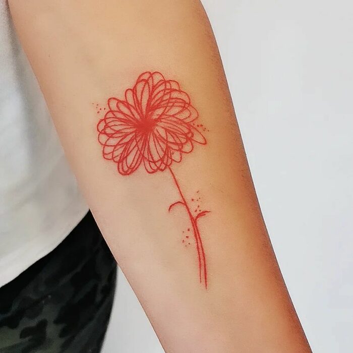 Chrysanthemum; 15 Pink Ink Tattoos That Will Highlight Your Sensuality