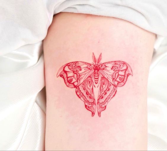 Butterfly; 15 pink ink tattoos that will highlight your sensuality