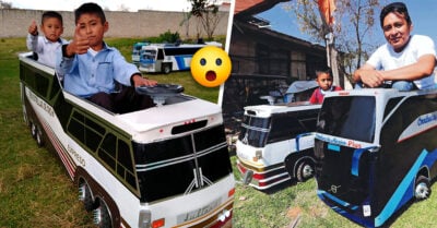 Construyó un autobús a escala para su hijo y ahora tiene su propia empresa y son un éxito