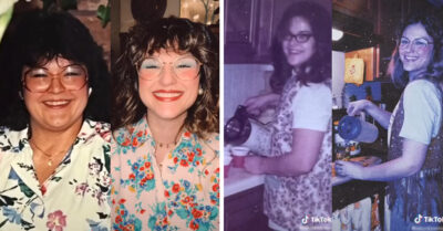 Nieta sorprende a su abuelita al recrear las fotos de su juventud