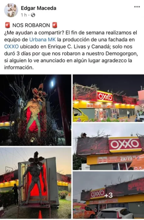 Incredible!  Oxxo opens with the theme of 'Stranger Things' in Mexico City 