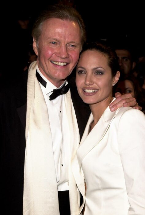   Angelina Jolie and Jon Voight at the Vanity Fair Oscar Party, 2001