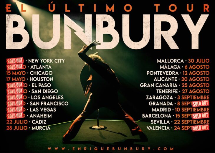 Imagen que anuncia las fechas del Último Tour de Enrique Bunbury