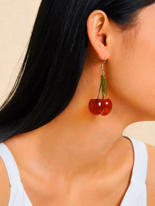 Cherries ;13 food earrings that will whet your appetite 