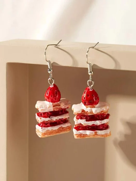 cake ;13 food earrings that will whet your appetite 