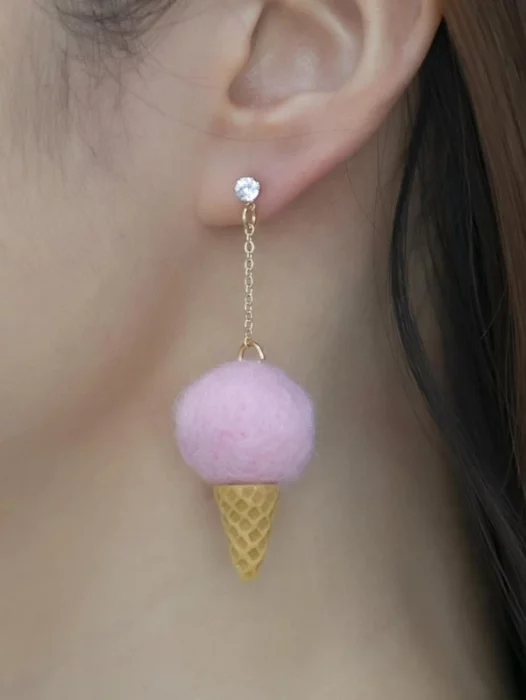 Strawberry ice cream ;13 food earrings that will whet your appetite 