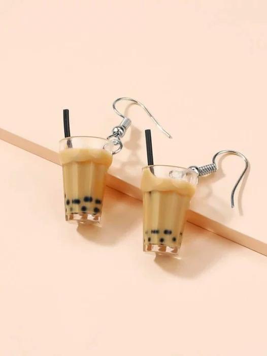 Boba tea ;13 food earrings that will whet your appetite 