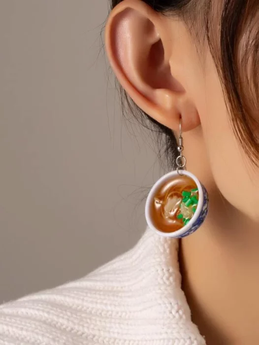 bowl of ramen ;13 food earrings that will whet your appetite 