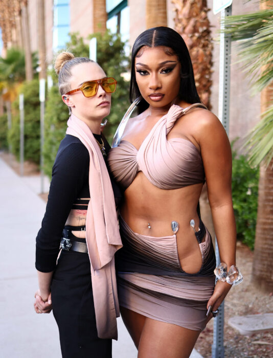 Cara Delevingne with rapper Megan Thee Stallion 