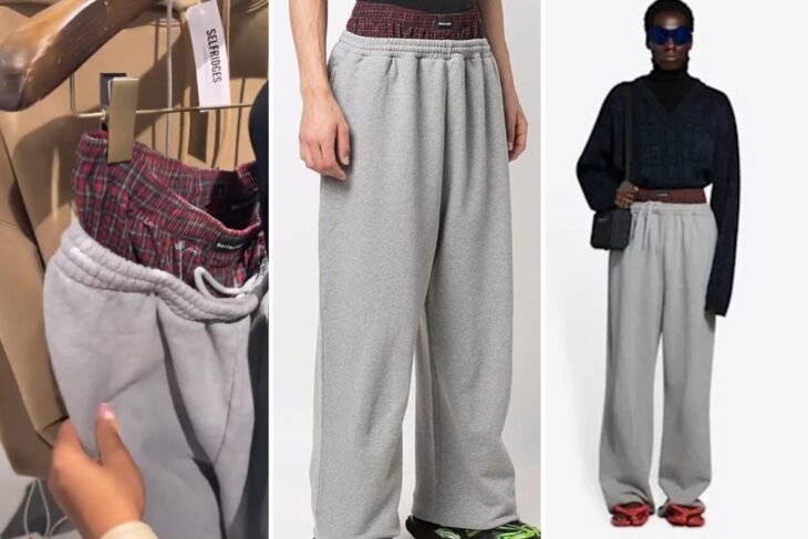 Balenciaga sweatpants with boxers 