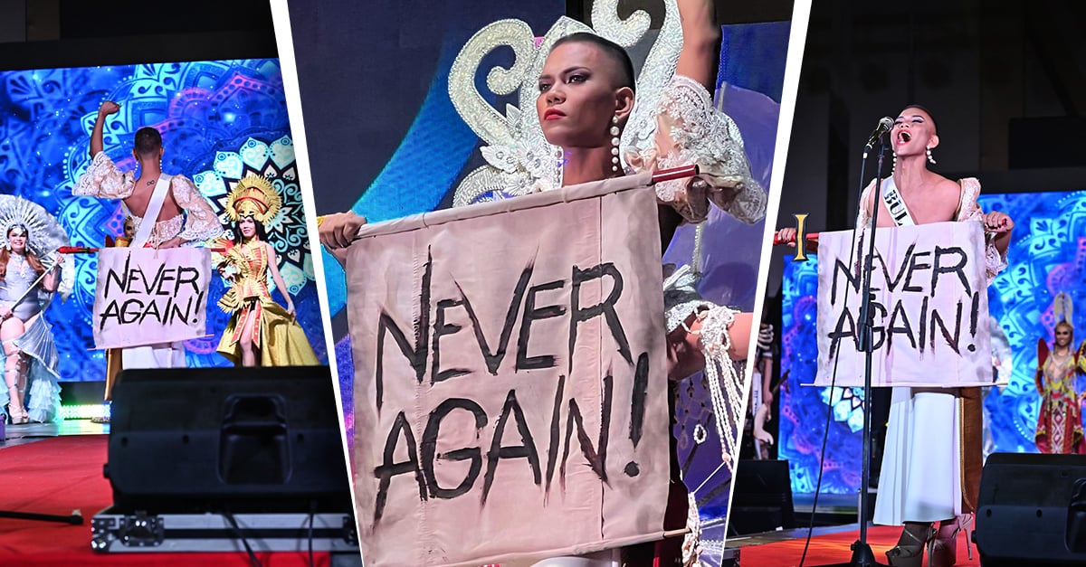 Finalist of Miss Trans Global Philippines 2022 protests against the pageant