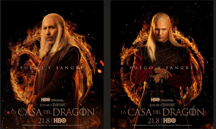 Paddy Considine como el rey Viserys y Matt Smith como el príncipe Daemon Targaryen