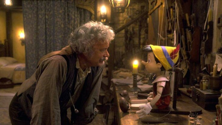 Geppetto en el live action de la película de Pinocho 