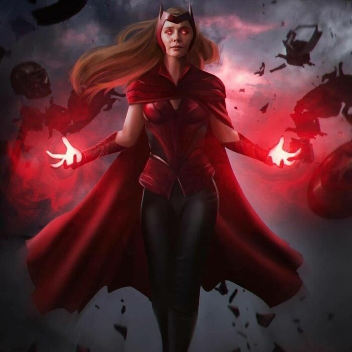 Ilustración de Wanda Maximoff, la Bruja Escarlata del Universo Cinematográfico de Marvel