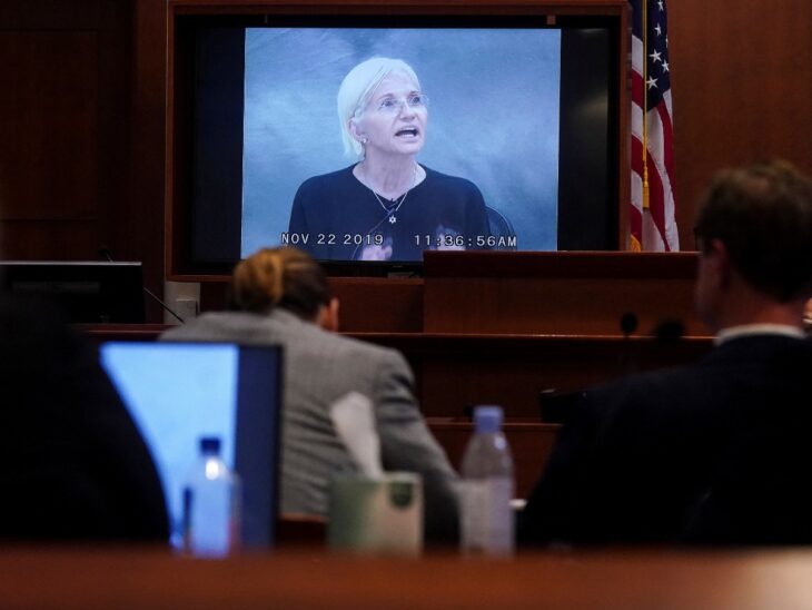 fotografía dentro de la corte durante el juicio de Amber vs Johnny Depp 